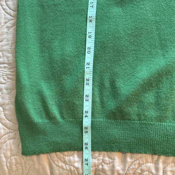 Mer Sea Court Green & White Striped Short Sleeve Crew Neck Sweater size XL - Picture 11 of 12